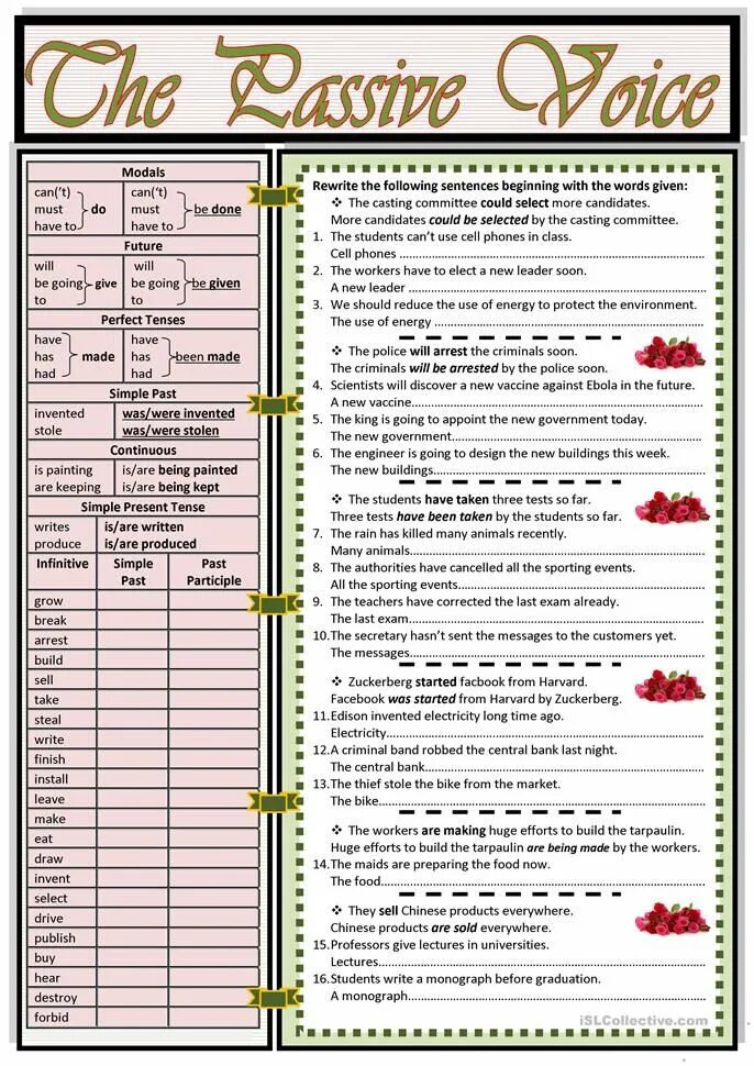 Пассивный залог Worksheets. Пассивный залог в английском языке Worksheets. Passive Voice present activities. Exercises for Passive Voice.