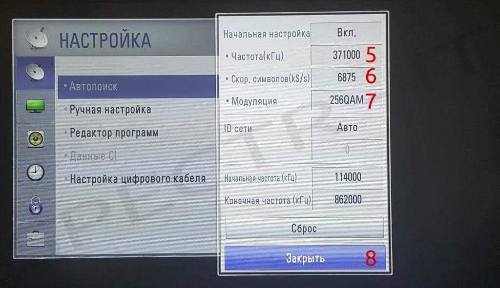 Цифровые каналы уфа. Настройка ТВ. Уфанет частоты каналов ТВ. Уфанет частоты цифровых каналов. Кабельные каналы на телевизоре LG.