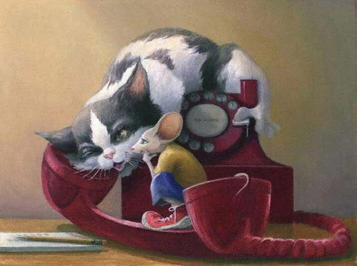 Cat mouse. Художник-иллюстратор Leonard Filgate. Кот и мышка. Мыши в живописи. Кошки-мышки.