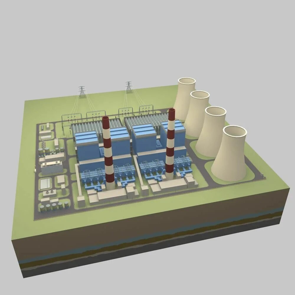 Power plant 3. 3д модель электростанции. Макет АЭС. Электростанция 3d модель. 3d модель станции экомониторинга.