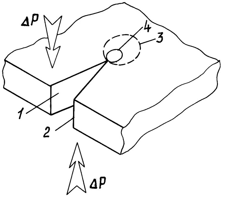 Схема трещины. Чертеж детектор усталостных трещин. Трещина в металле схема. Несквозная трещина схема.