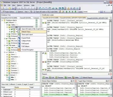 Database windows