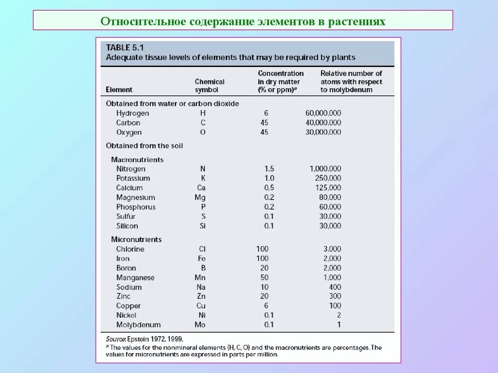 Содержание макроэлементов в растениях. Элементы содержания. Содержание Минеральных элементов в растениях. Таблица содержания элементов в растениях.