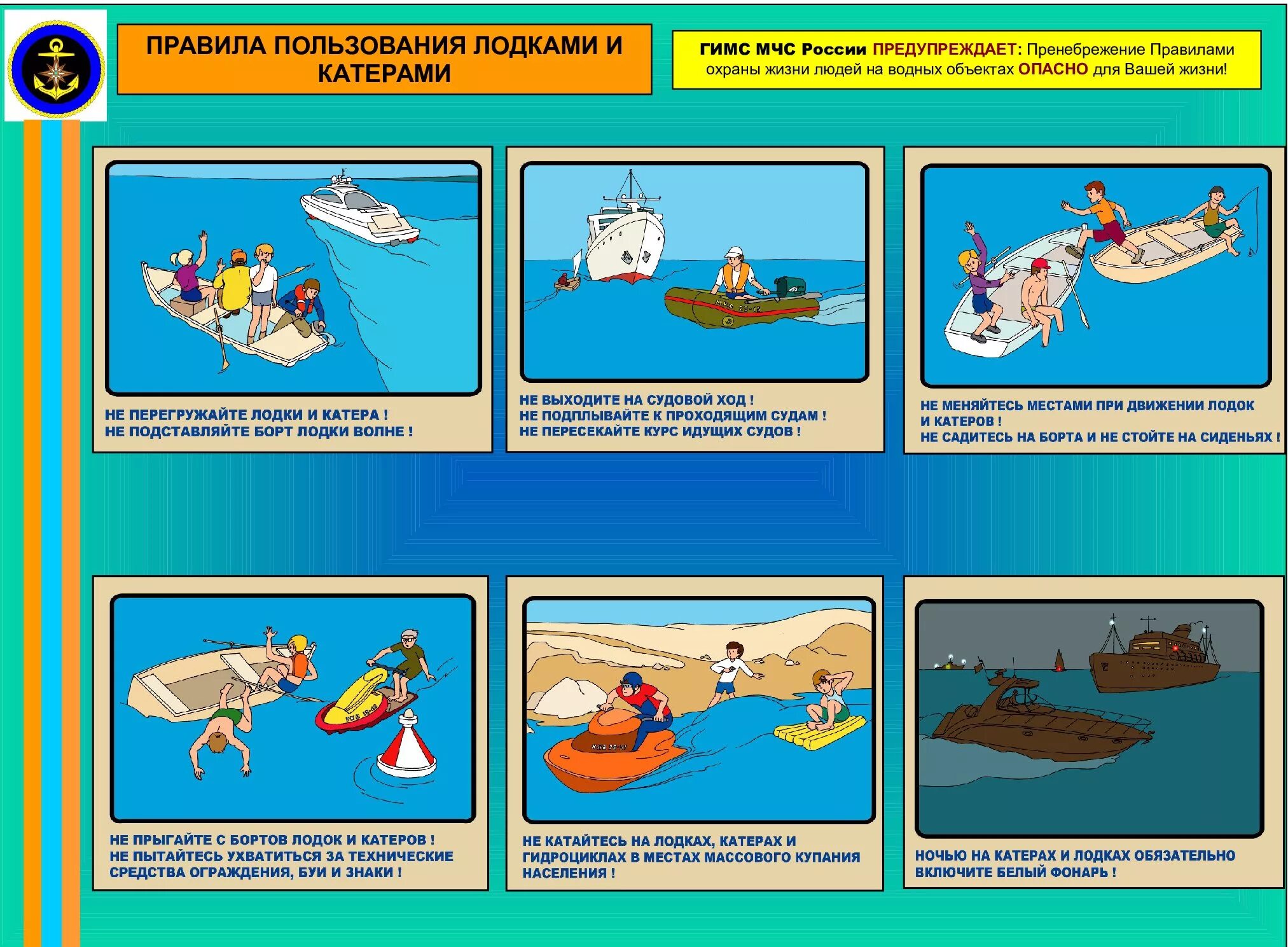 Безопасность на водном транспорте. Правила пользования лодками и катерами. Безопасность на маломерных судах. Требования безопасности на водном транспорте.