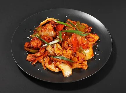Жареная кимчи с курицей