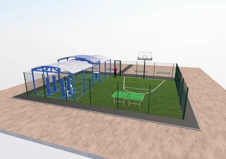 Спортивную площадку прямоугольной формы