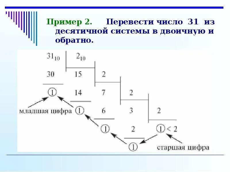 Переведи данное десятичное число в двоичную. Из десятичной в двоичную систему. Составить алгоритм перевода чисел из десятичной системы в двоичную. Из двоичной в десятичную. Перевести из десятичной в двоичную и обратно.