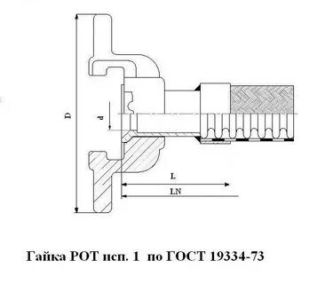 Гайка рот 40