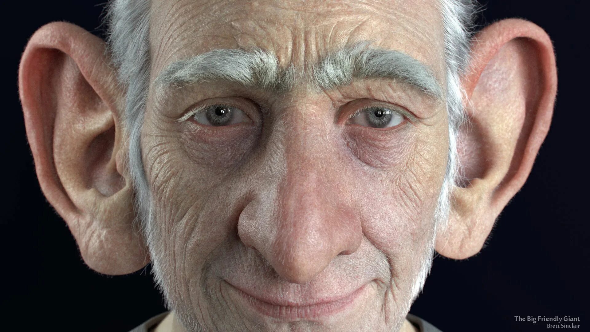 Big realistic. Realistic face 3d. roald dahl &quot;bfg&quot;. the bfg.