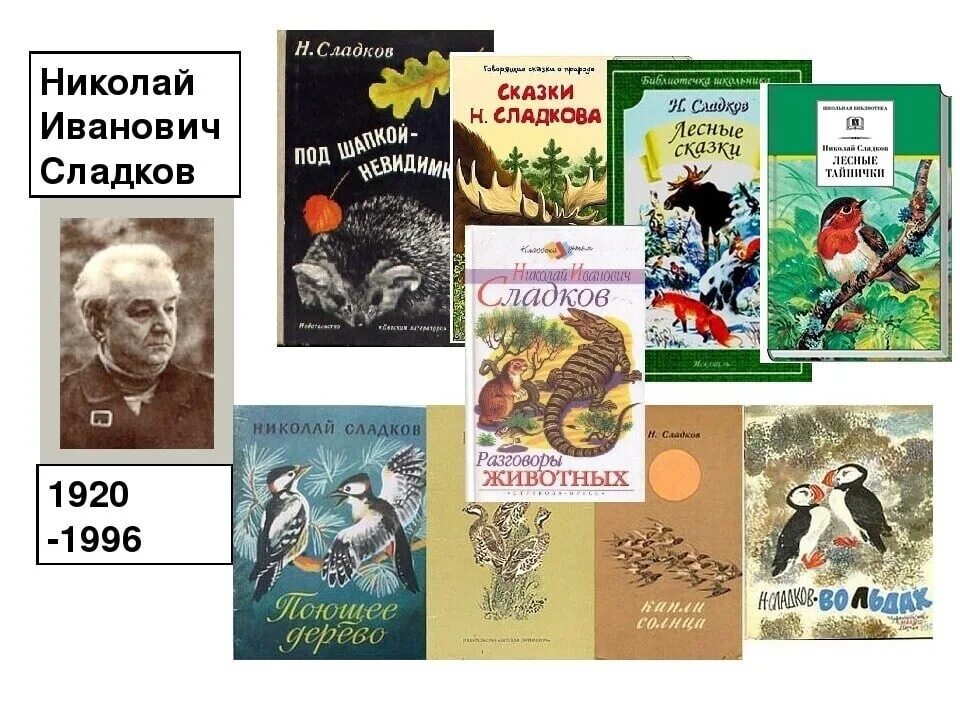 Произведения н сладкова. Сладков писатель натуралист.