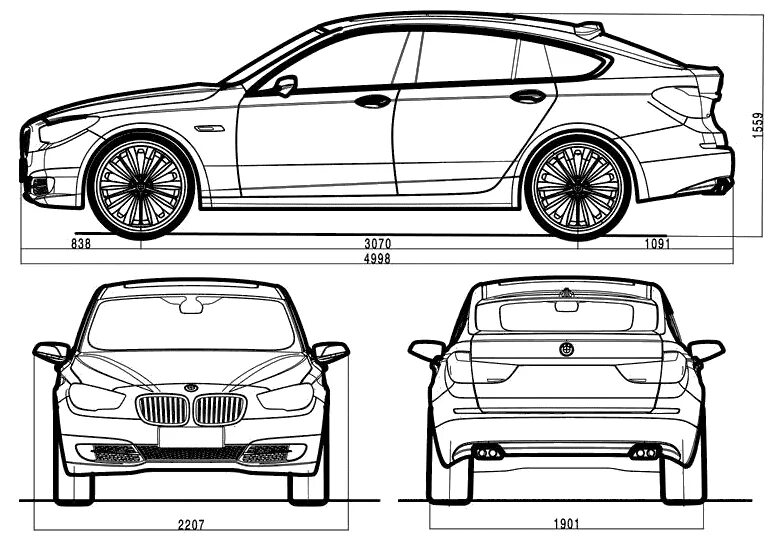 Бмв 5 размеры