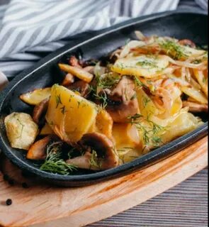 Жареная картошка с тыквой
