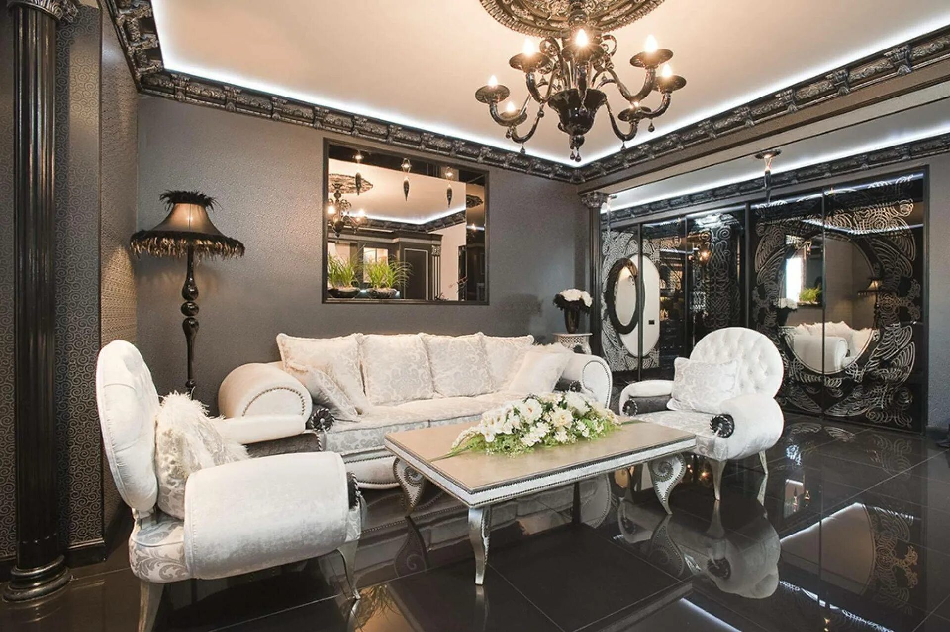 гостиная asnaghi interiors. интерьер от антонович арт деко. богатая обстановка. роскошь форм. роскошь форм.