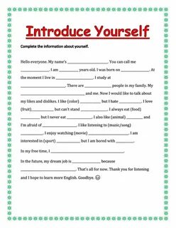 Introduce yourself to me