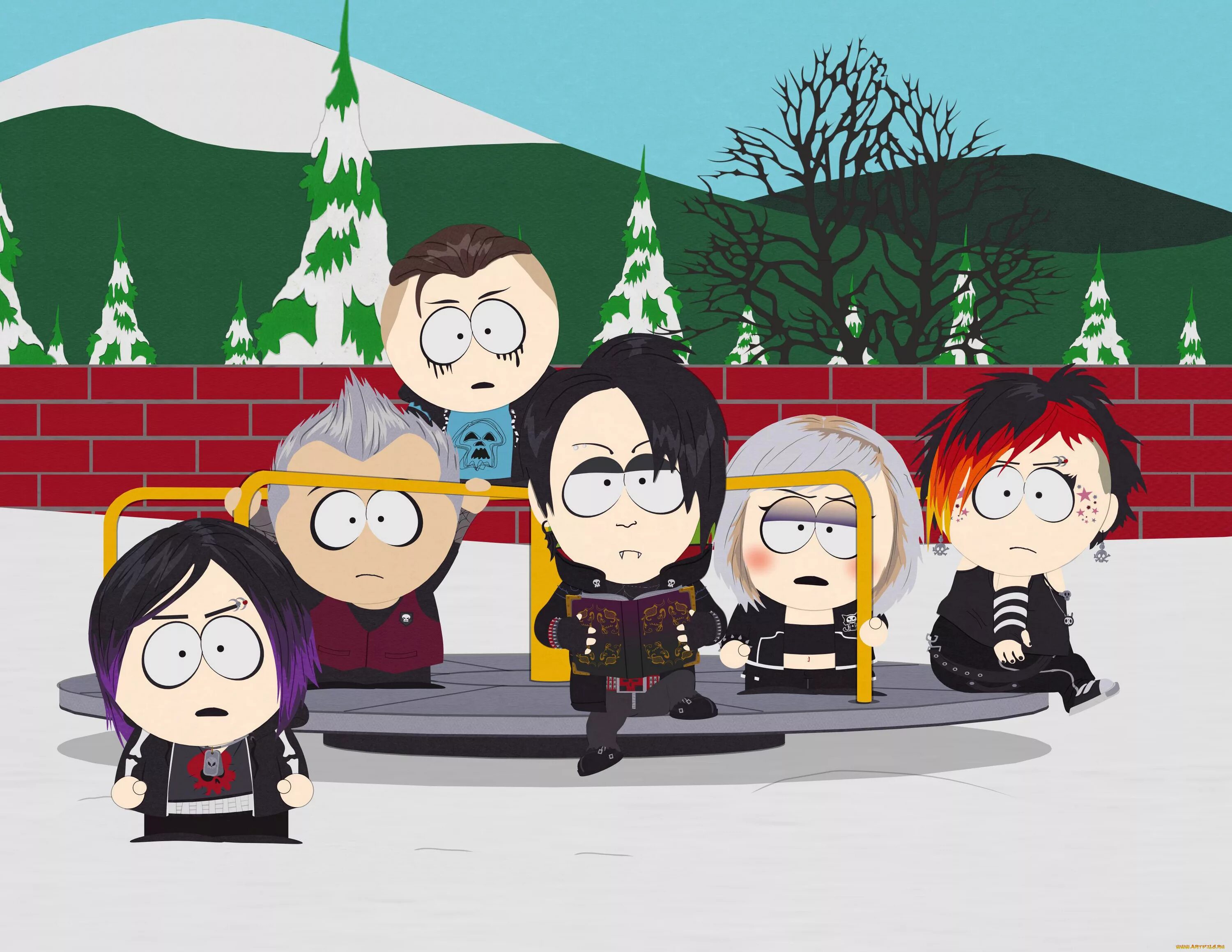 Готы южный парк. South park kids. South park kids. South park kids. Дети готы саус парк.