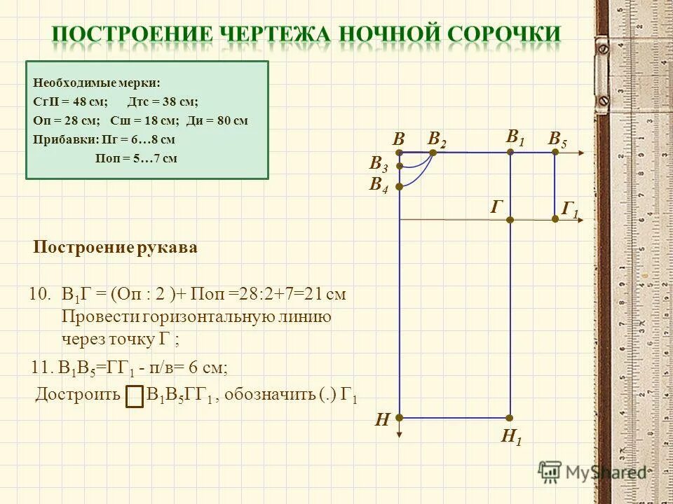 чертеж ночной сорочки. построение чертежа ночной сорочки с цельнокроеным рукавом. построение чертежа ночной сорочки с цельнокроеным рукавом 7 класс. чертеж ночной сорочки с цельнокроеным рукавом. чертеж сорочки 7 класс.