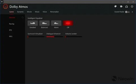 Dolby atmos windows