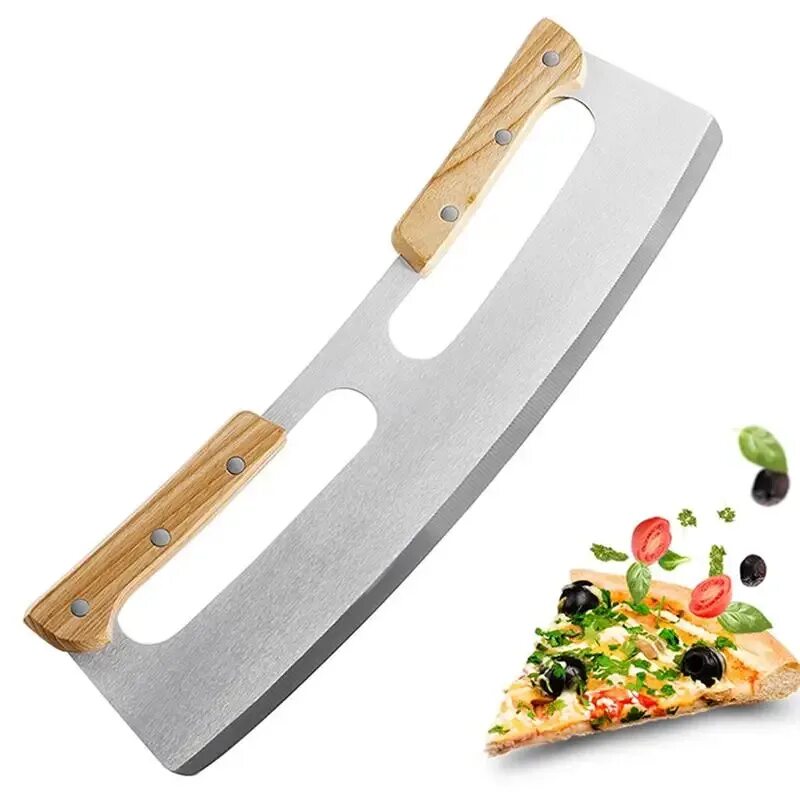 (Nikita) Stainless Steel pizza Cutter 12 inch Blade Rocker Style professional Slicer. Нож для резки пиццы. Нож пицца рокер. Нож для резки пиццы и пицца. Нож для пиццы купить