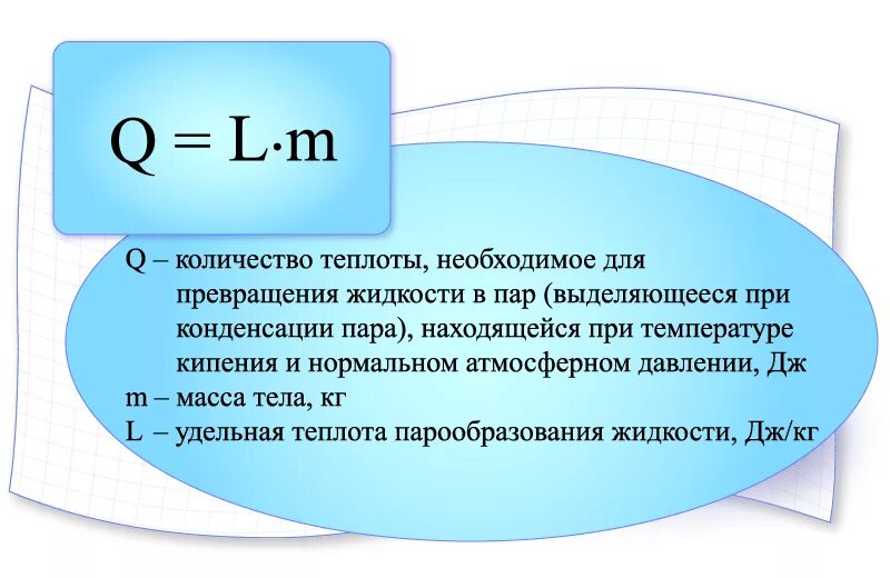 Количество теплоты выделяющееся при конденсации. Количество теплоты при испарении формула. количество теплоты при парообразовании и конденсации формула. количество теплоты кипения формула. количество теплоты при парообразовании формула.