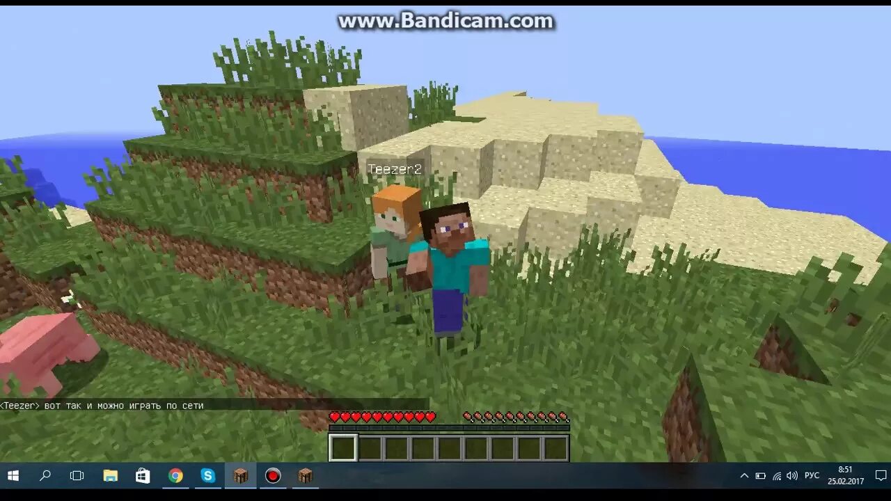 Minecraft играть вдвоем