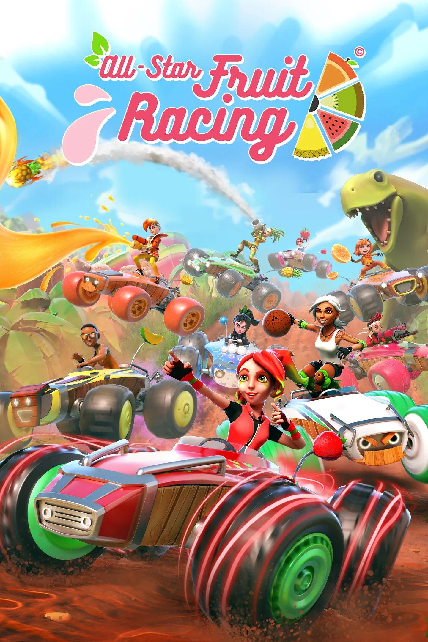 All-Star Fruit Racing. All Fruit Racing обложка. Обложка игр на свитч гонки. Fruit Racing game.