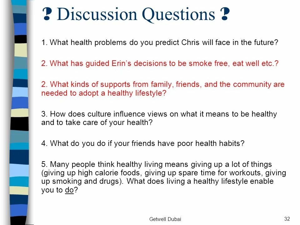 Discuss the questions. Health discussion questions. healthy lifestyle questions. questions about health. speaking questions about health.