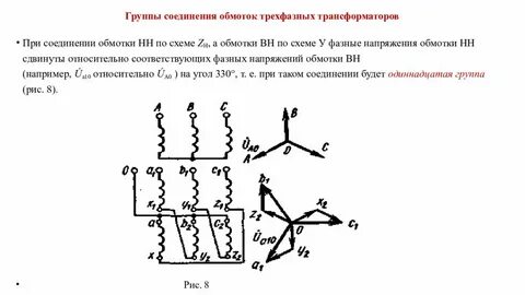 Способы соединения трехфазных обмоток