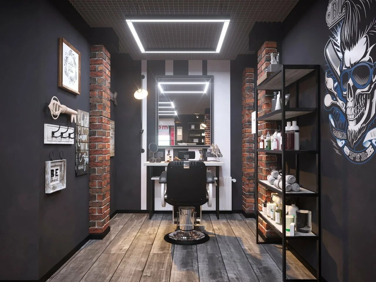 Салон для мужчин краснодар. Интерьер барбершоп в стиле лофт. Barbershop Borodach интерьер. Бородач барбершоп в Орехово-Зуево. Барбершоп Бородач Сургут.