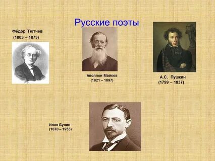 Поэты 19 века 3 класс
