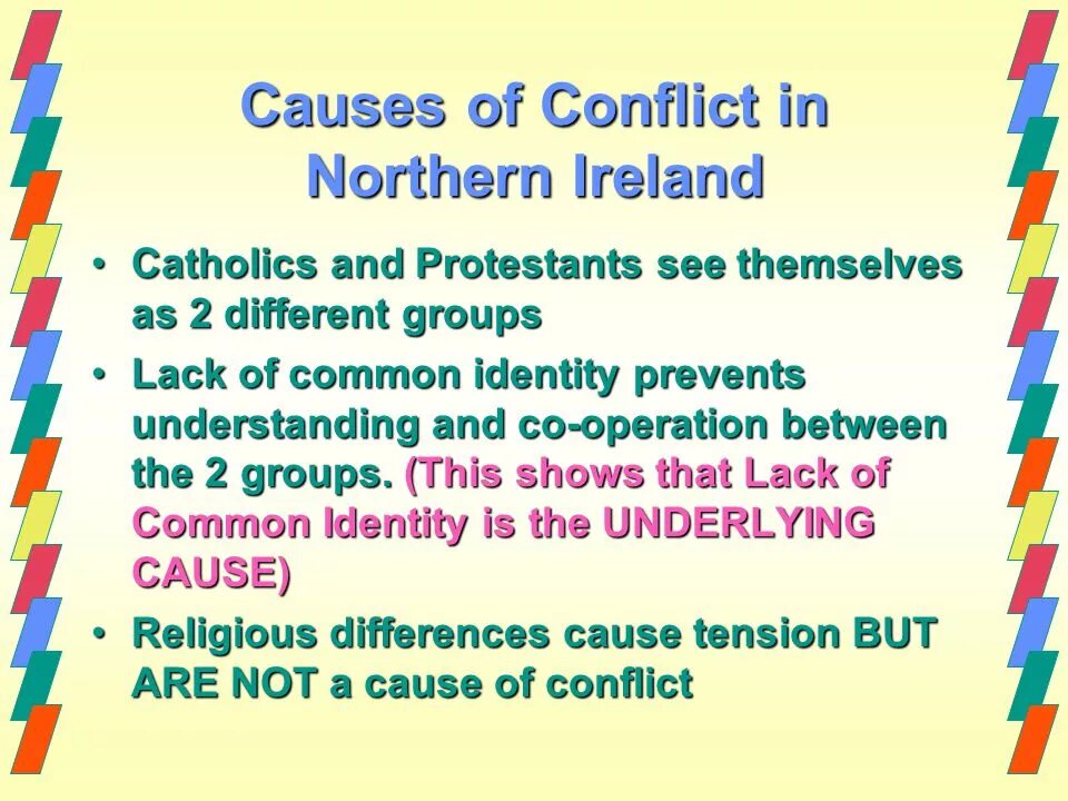 Causes of conflicts