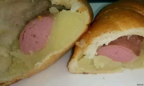 Пирожки с картошкой и сосиской