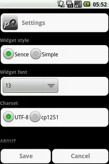 Font widget