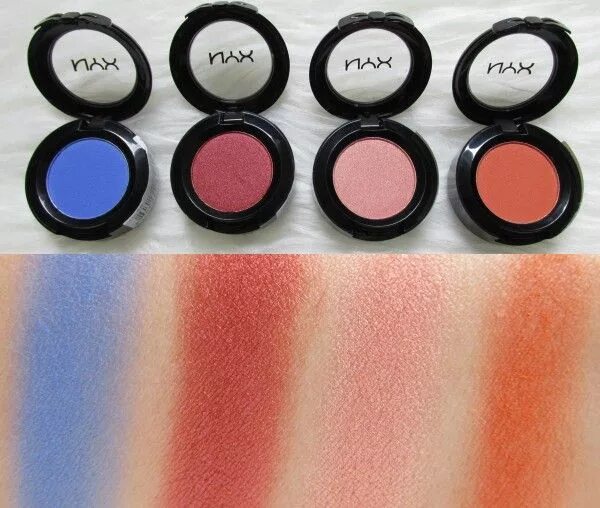 NYX hot Singles Eye Shadow Swatches. NYX professional make up hot Singles Eye Shadow Electroshock.