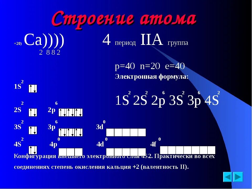 Са энергетические уровни