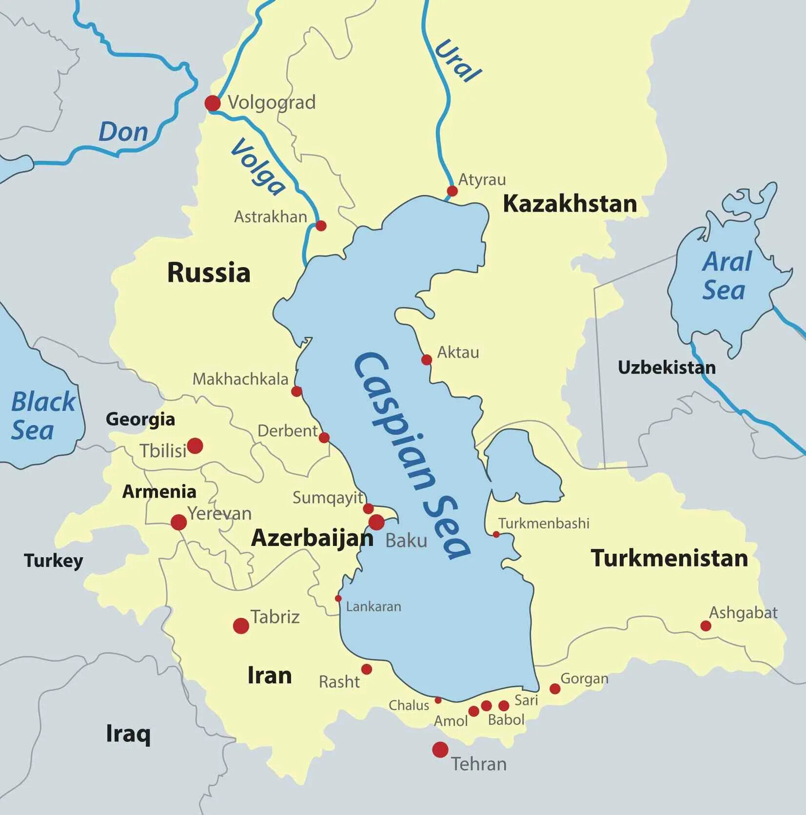 Какие государства омывает каспийское. Государства Каспийского моря на карте. Границы Каспийского моря на карте. Каспийское море какие страны омывает карта побережья. Каспийское море на карте со странами.