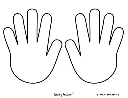32 Hand Outline Printable Templates - World of Printables in 2022 Hand outline, 