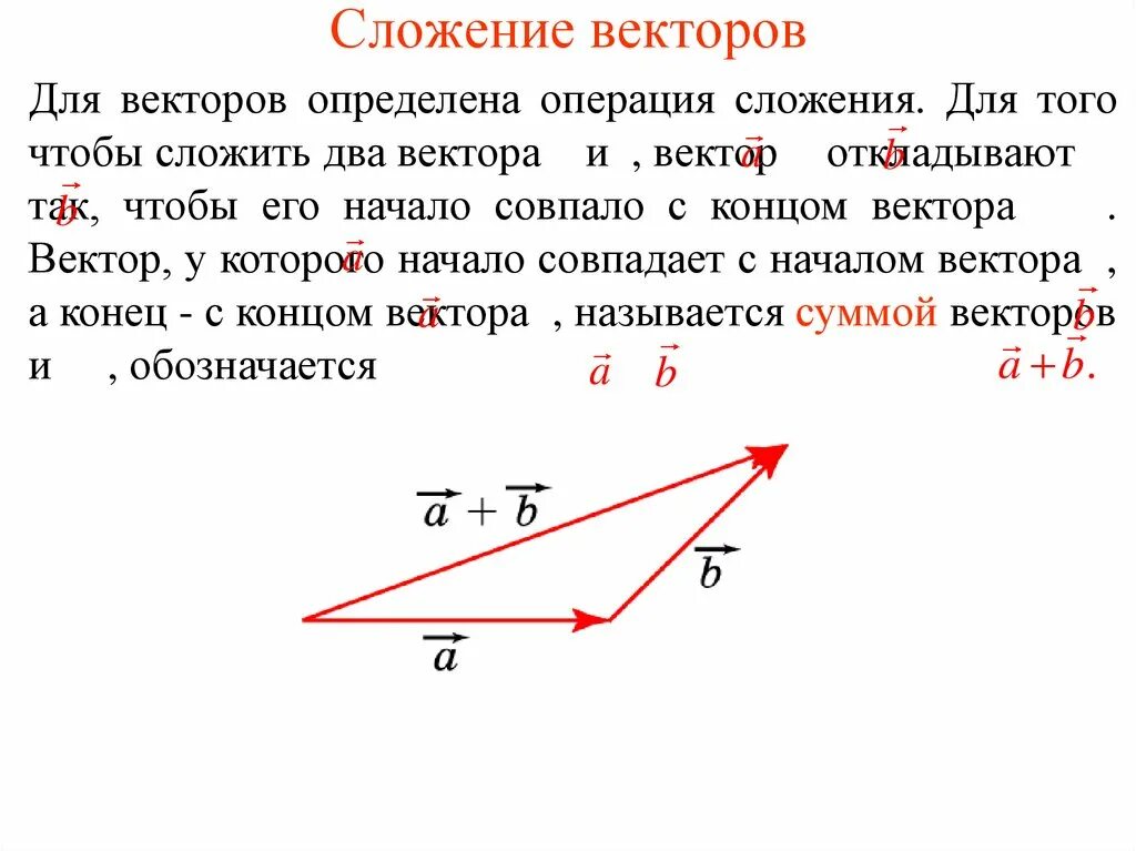 Объясните какой вектор называется суммой. Сложение двух векторов формула. сложение и вычитание модулей векторов. сложение и вычитание параллельных векторов. сложение двух одинаковых векторов.