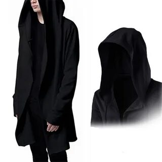 Кофта до колен мужская с капюшоном