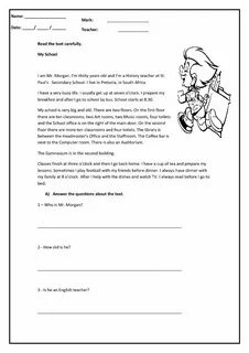Read the text teacher