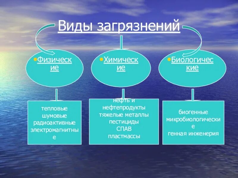 Примеры биологических вод. Биологическое загрязнение мирового океана. Виды загрязнения океана. Виды загрязнения воды. Виды биологического загрязнения.