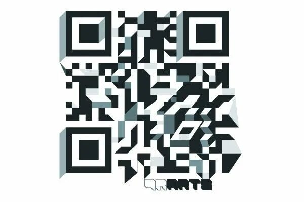 QR код. Дизайнерский QR код. Картина QR код. Необычный QR.