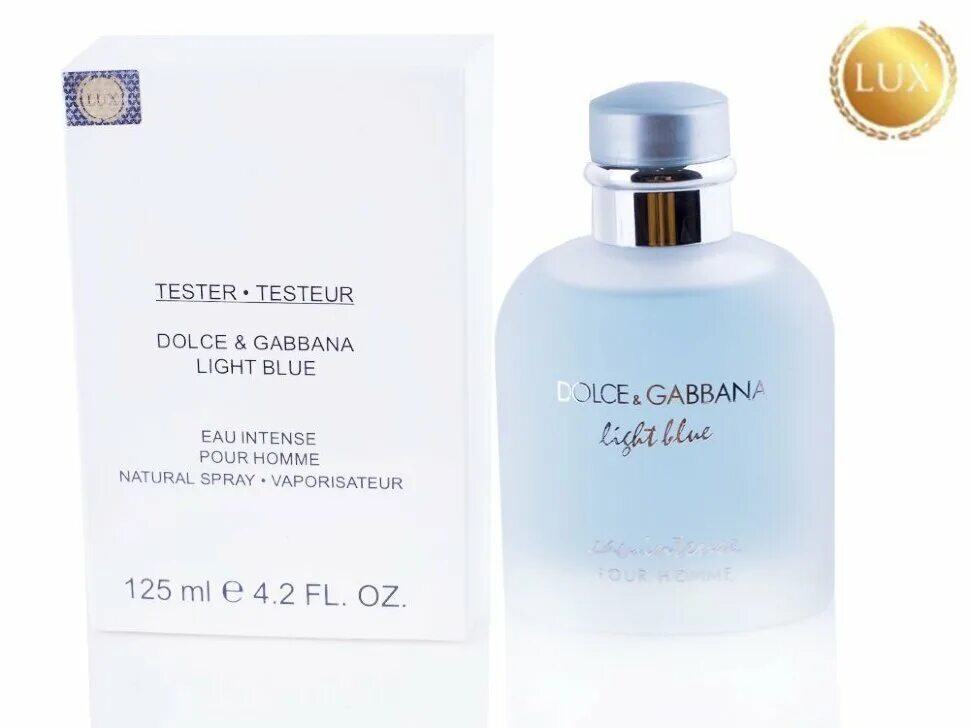 Dolce & Gabbana "Light Blue Eau intense" 125 ml. Dolce Gabbana Light Blue 125ml. Dolce & Gabbana Light Blue 125 мл. Dolce&Gabbana Light Blue Eau intense pour homme 125 ml. Light blue intense pour homme