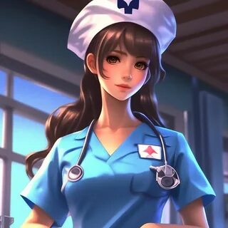 "Anime nurse" - image created in Shedevrum.