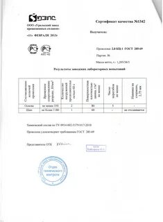 Сертификат на проволоку