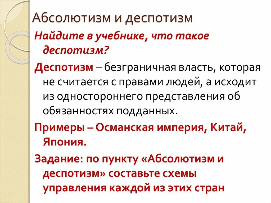 Деспотизм властей