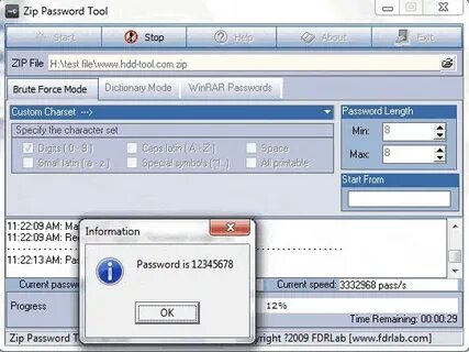 Подобрать пароль к zip