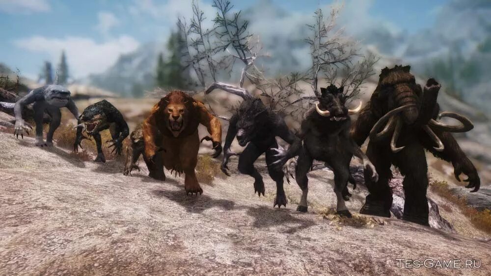 Мод на новых существ. Skyrim beasts of tamriel. werelion skyrim. мод на доисторических животных. скайрим мод на новых животных.