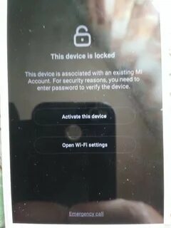 This device is locked xiaomi