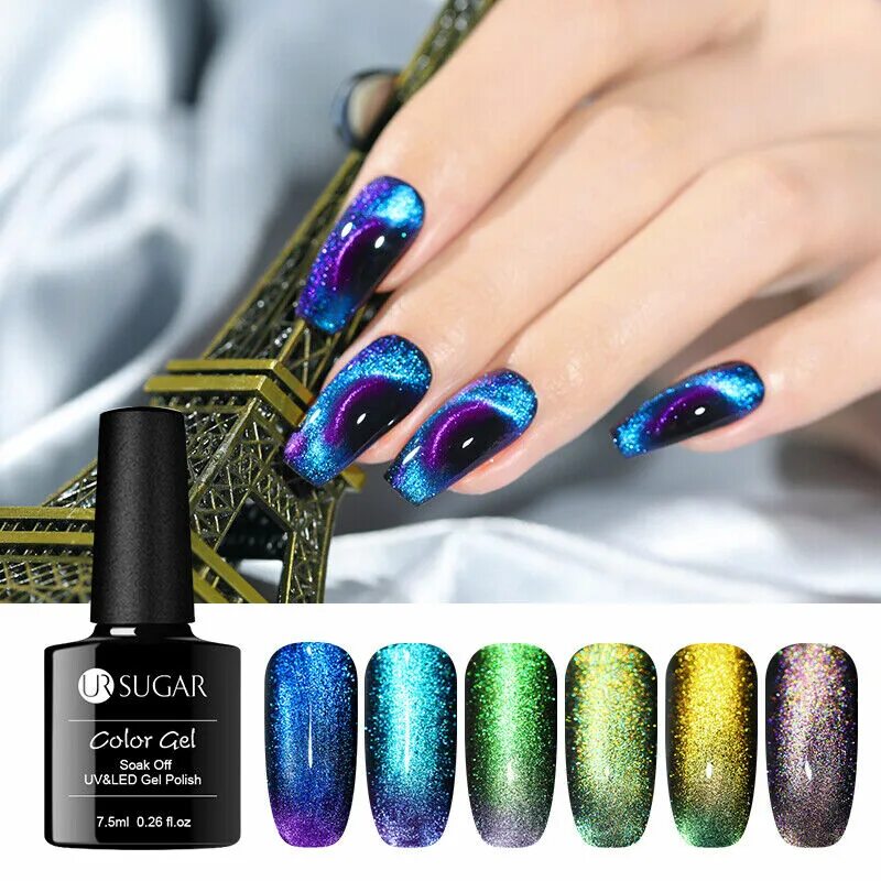 Гель-лак Chameleon Cat Eye. Лак кошачий глаз 5д хамелеон. Ur Sugar 9d гель лак. Кошачий глаз хамелеон 9д.