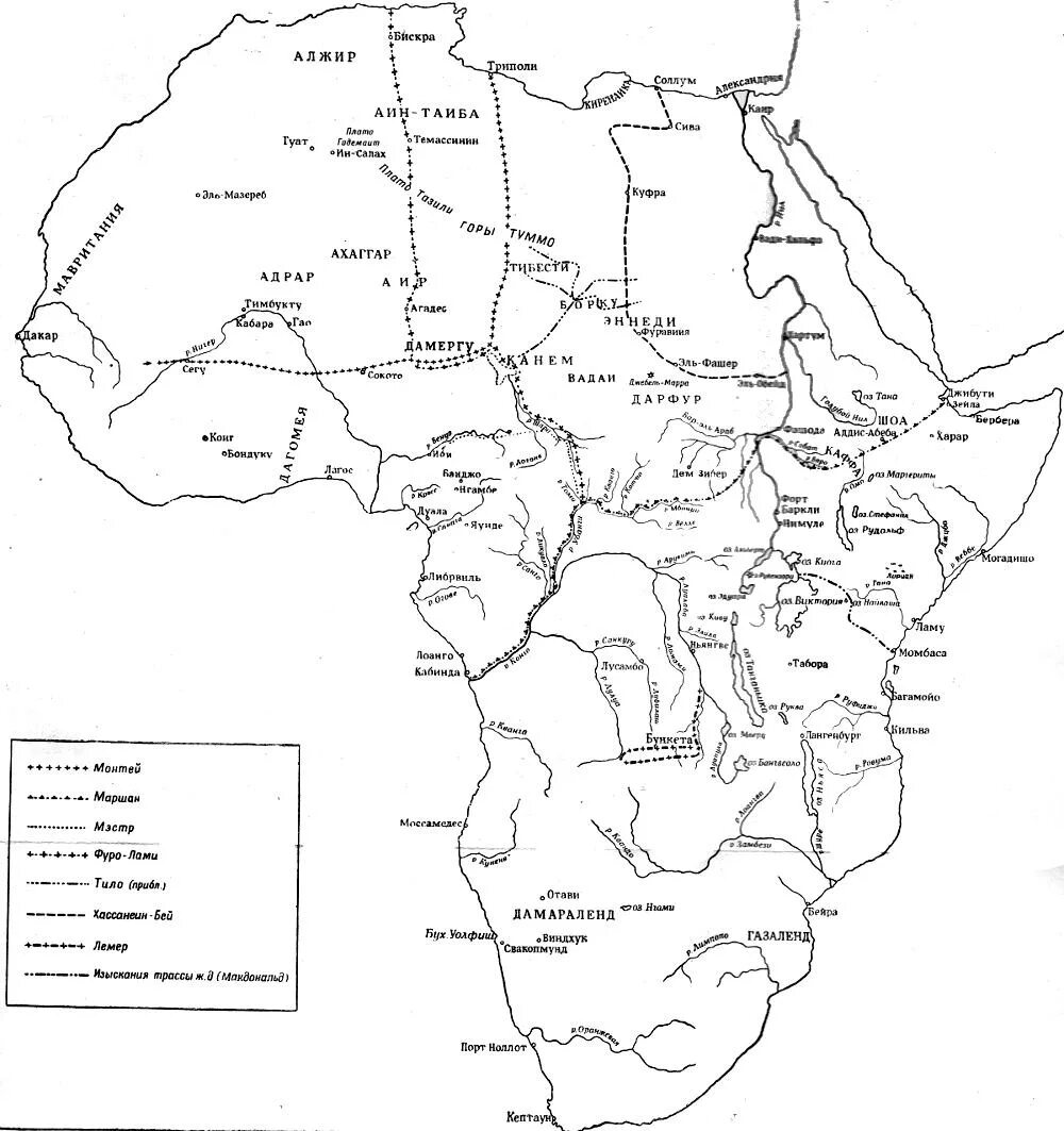 Как называется африканская река изображенная на карте